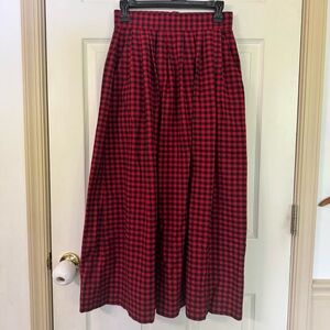VTG Skyr Sportswear Plaid Skirt Size 10 (runs Small) 100% Cotton Pleated Pockets